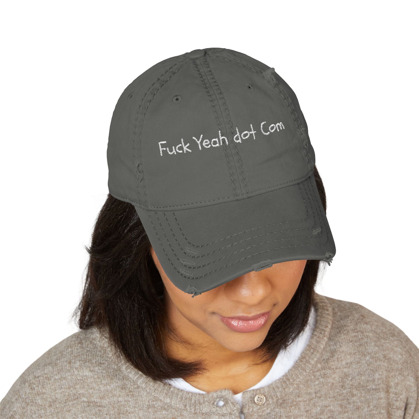 Fuck Yeah dot Com Distressed Dad Hat