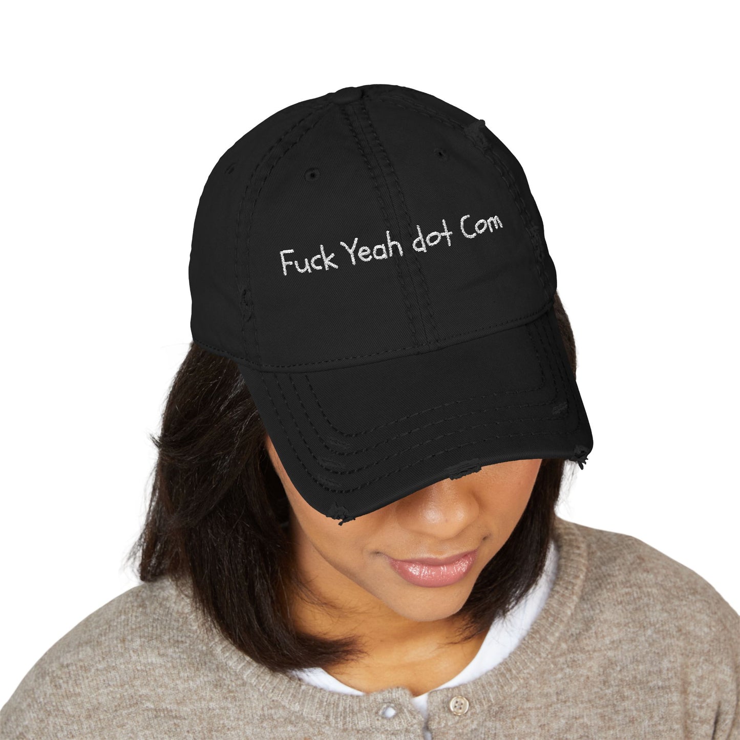 Fuck Yeah dot Com Distressed Dad Hat