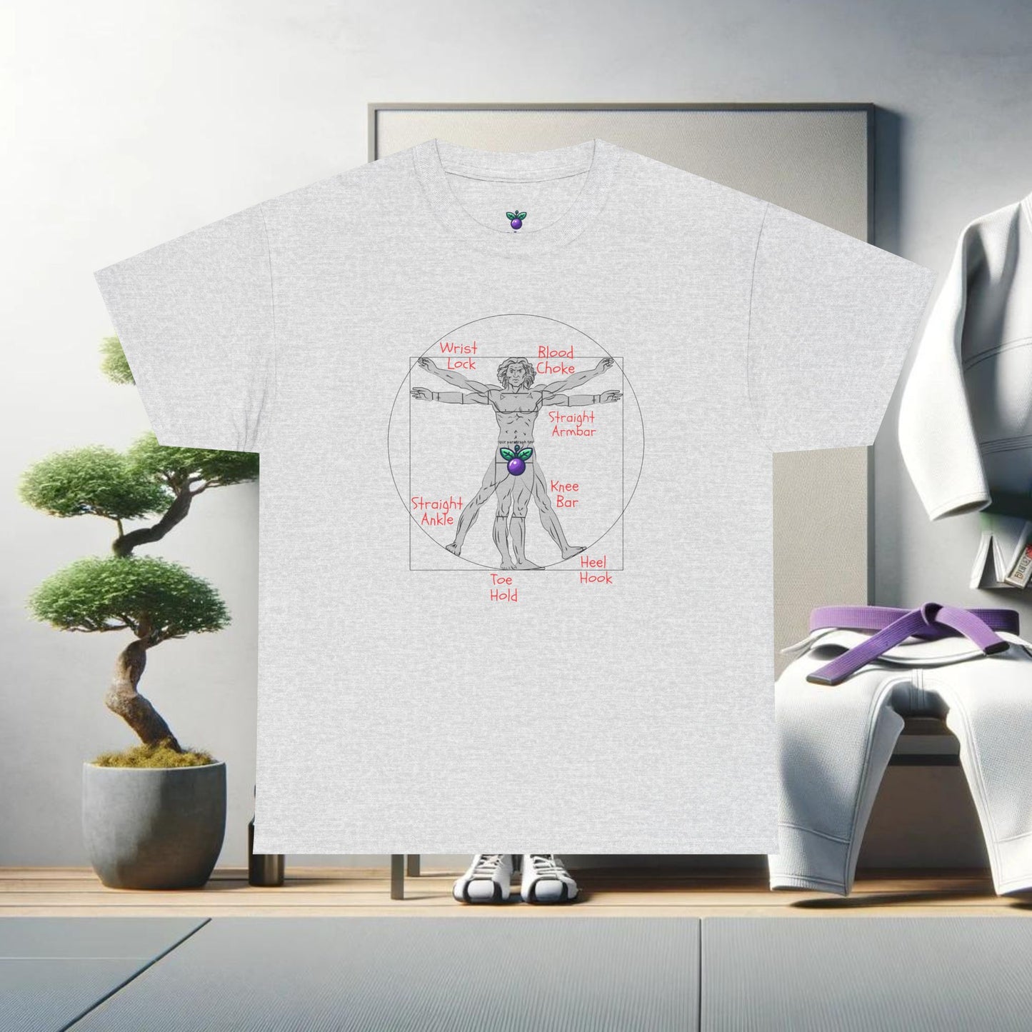 Jiu Jitsu Vitruvian Man Tee