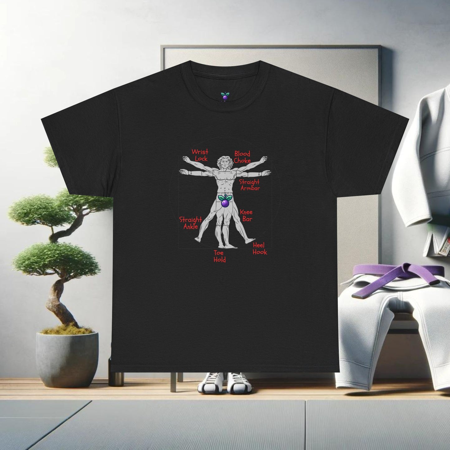 Jiu Jitsu Vitruvian Man Tee